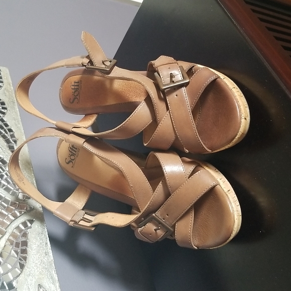 11W Wedge Leather Herls - Picture 1 of 7